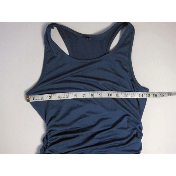 Zeagoo Prussian Blue Ruched Bodycon Stretch Sleeveless Midi Dress Size M - Picture 6 of 9